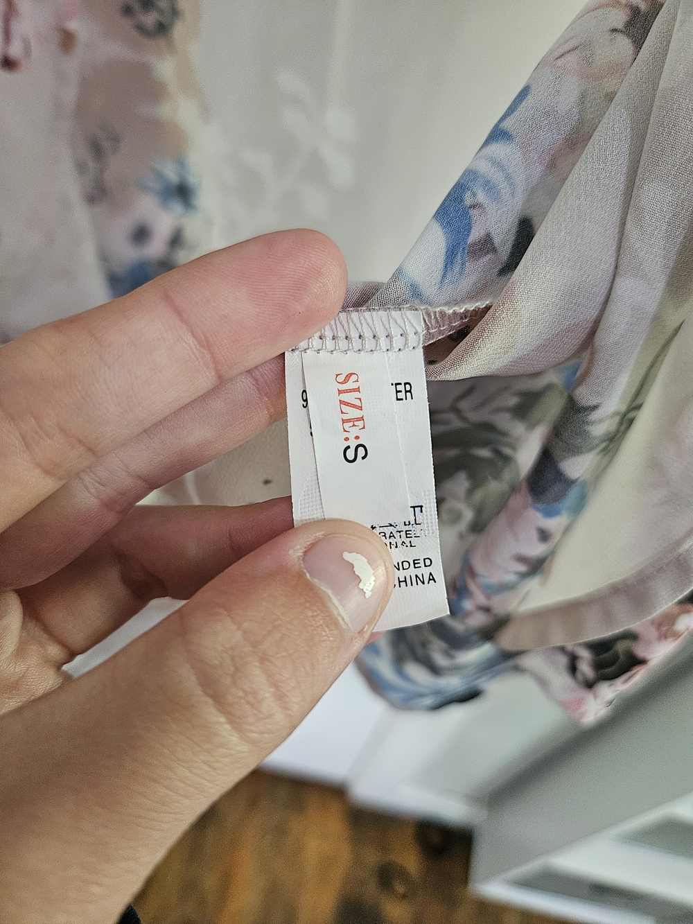 Women's Floral Sheer Kimono Cardigan - Light Pink - Picture 3 of 5